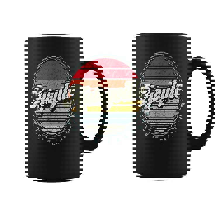 Retro Autryville Home State Cool 70S Style Sunset Coffee Mug
