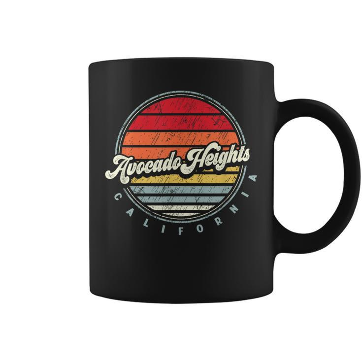 Retro Avocado Heights Home State Cool 70S Style Sunset Coffee Mug