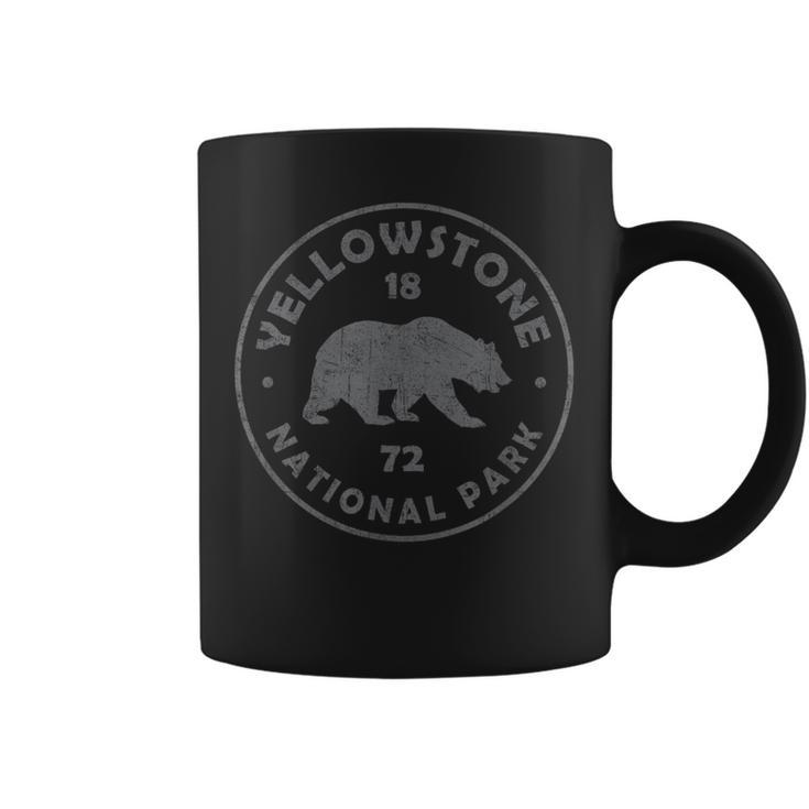 Retro Bear Yellowstone National Park 1872 Hiking Souvenir  Coffee Mug