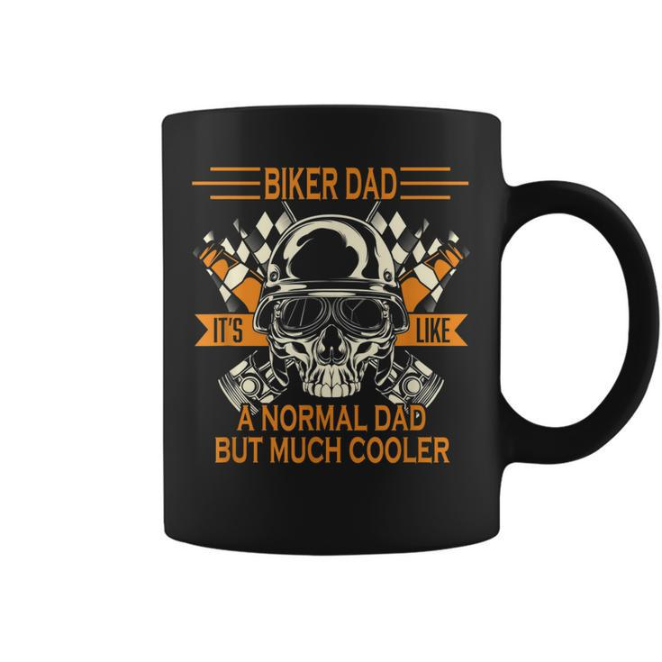 Retro Biker Dad Motorcycle Fathers Day Gift For Biker Gift For Mens Coffee Mug
