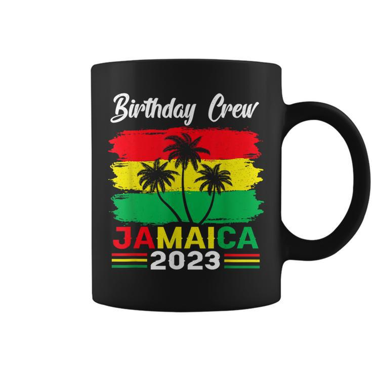 Retro Birthday Crew Jamaica 2023 Party Vacation Matching  Coffee Mug
