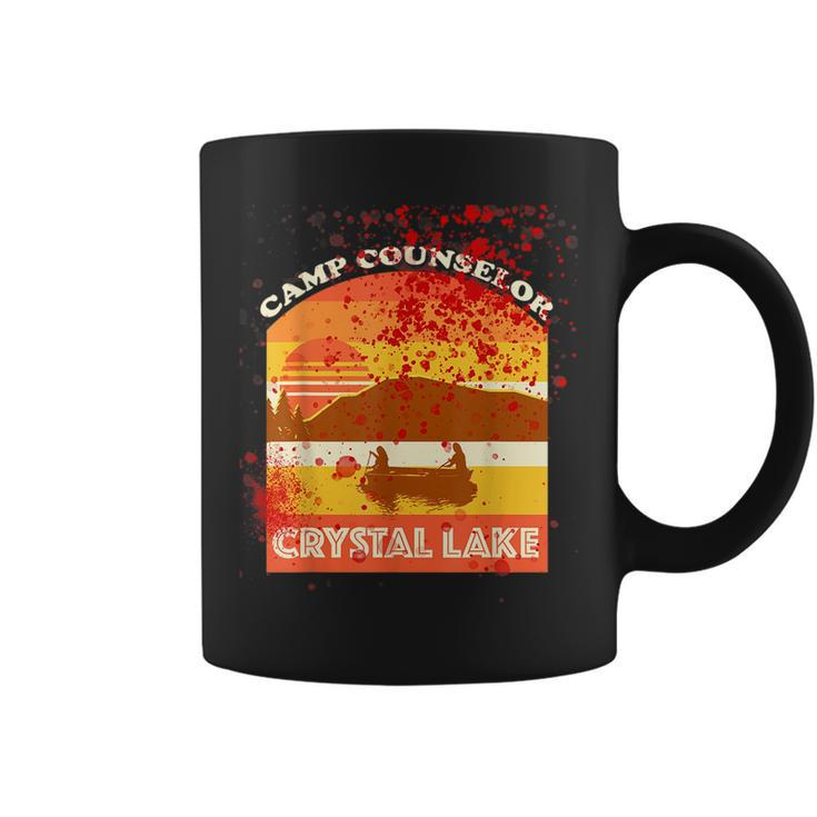 Retro Camp Counselor Crystal Lake With Blood Stains Counselor Coffee Mug