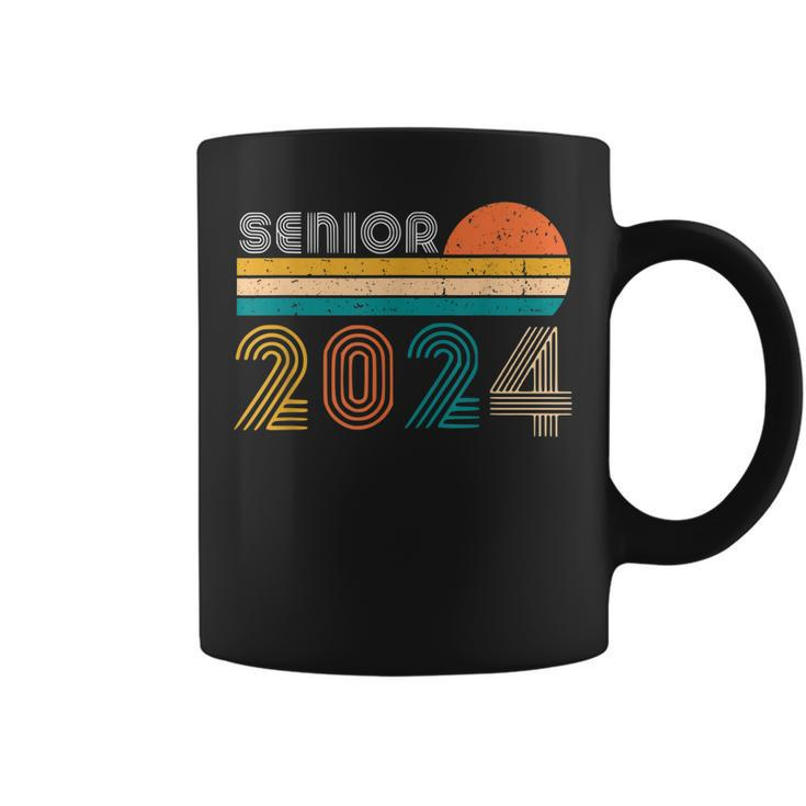 Retro Class Of 2024 Seniors 24 Back To School Graduation Coffee Mug