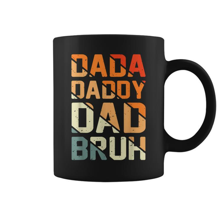 Retro Dada Daddy Dad Bruh Fathers Day Vintage Funny Father Coffee Mug