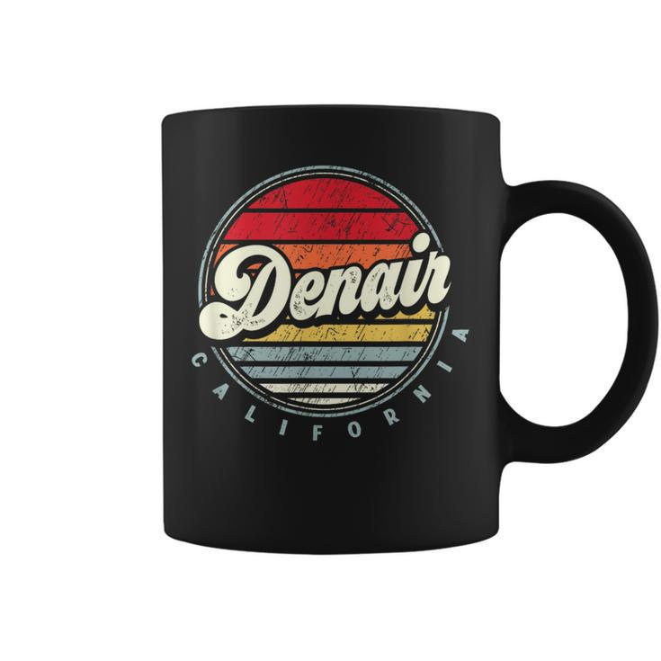 Retro Denair Home State Cool 70S Style Sunset Coffee Mug