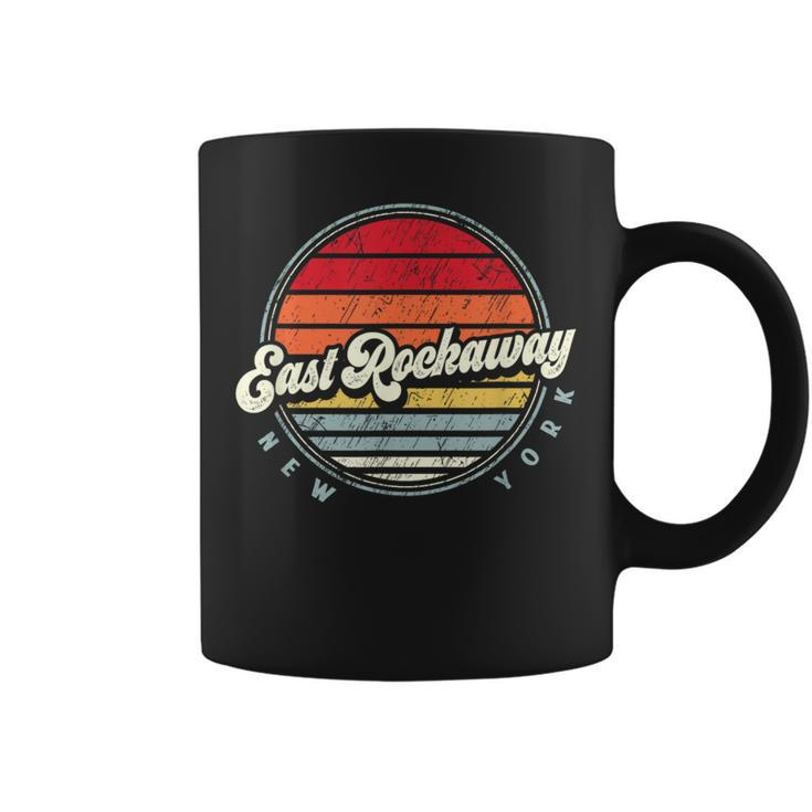 Retro East Rockaway Home State Cool 70S Style Sunset Coffee Mug