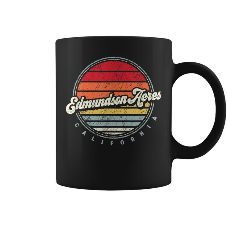 Retro Edmundson Acres Home State Cool 70S Style Sunset Coffee Mug