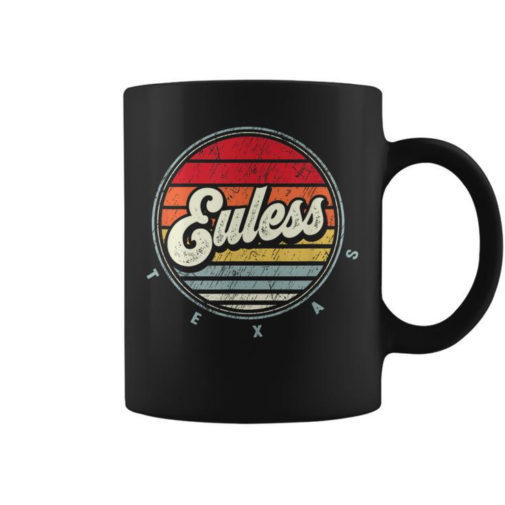 Retro Euless Home State Cool 70S Style Sunset Coffee Mug