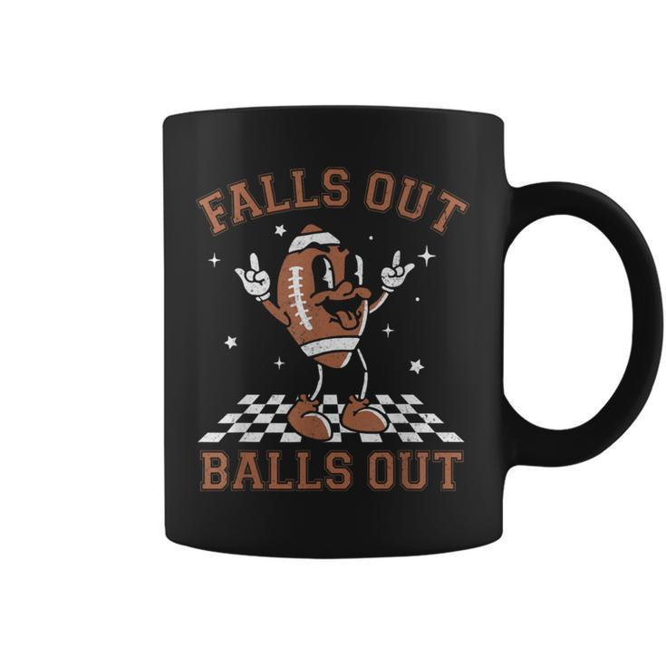 Retro Falls Out Balls Out Football Vintage Thanksgiving Coffee Mug
