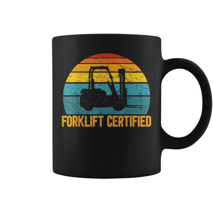 Retro Forklift Certified Forklift Operator Lift Truck  Coffee Mug