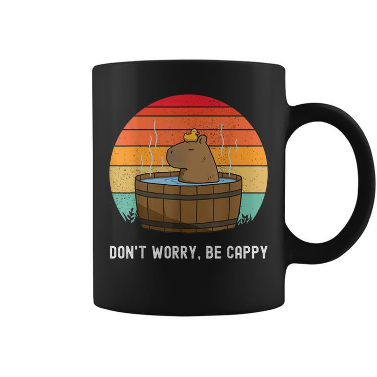 Retro Funny Capybara Dont Worry Be Capy  Coffee Mug