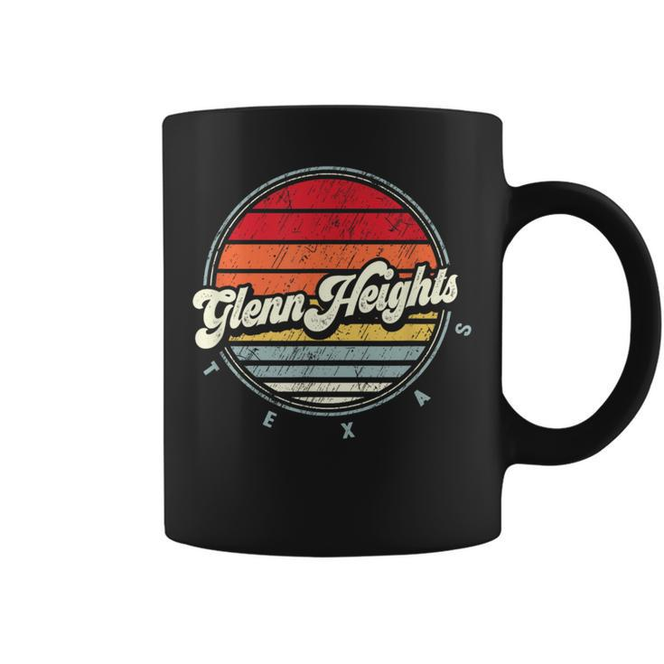 Retro Glenn Heights Home State Cool 70S Style Sunset Coffee Mug