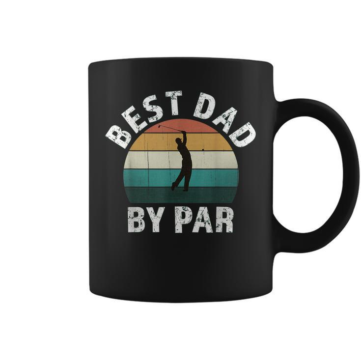 Retro Golfer Dad Fun Vintage Sunset Father Playing Golf Pun Coffee Mug