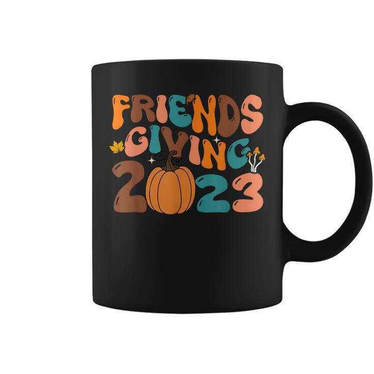 Retro Groovy Friends Giving 2023 Thanksgiving Friendsgiving Coffee Mug