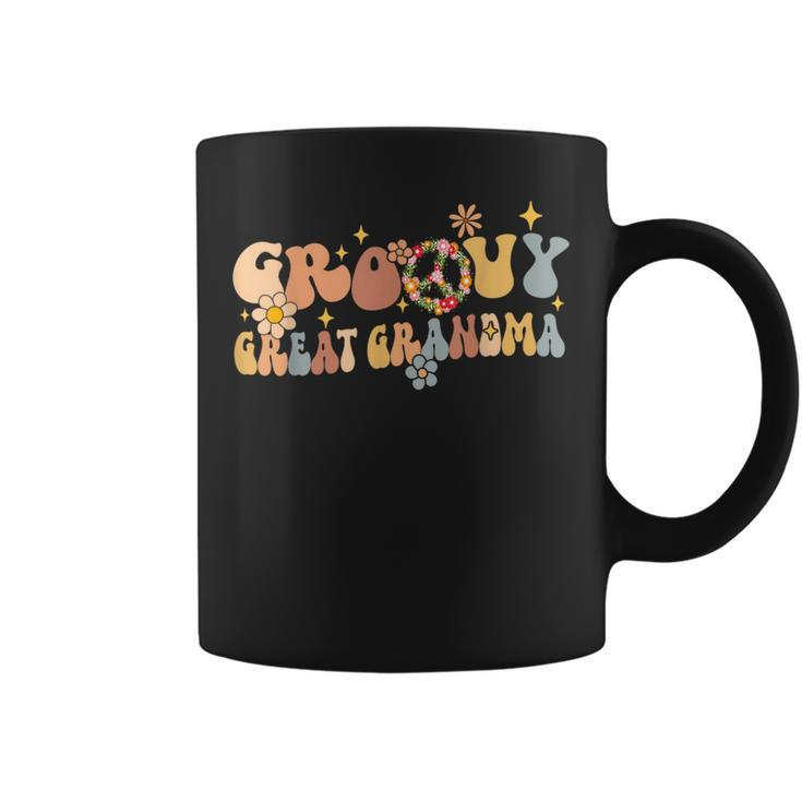 Retro Groovy Great Grandma Peace Love 60S 70S Hippie Baby Coffee Mug
