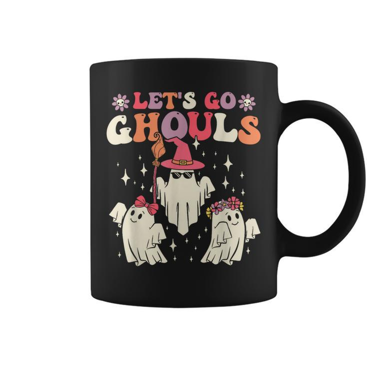 Retro Groovy Let's Go Ghouls Halloween Ghost Outfit Costume Coffee Mug