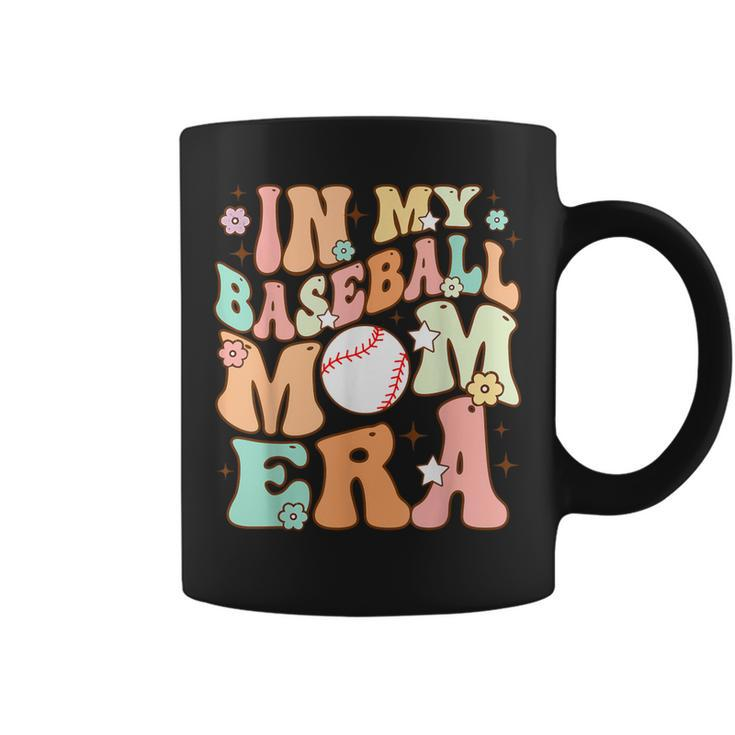Retro Groovy Mom Baseball Cute In My Baseball Mom Era Coffee Mug