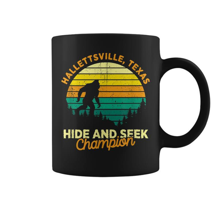 Retro Hallettsville Texas Big Foot Souvenir Coffee Mug
