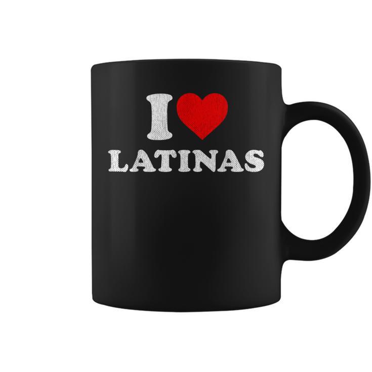 Débardeur I Love Latinas – T-shirt Humour Rétro Avec Cœur Rouge, Coupe Classique