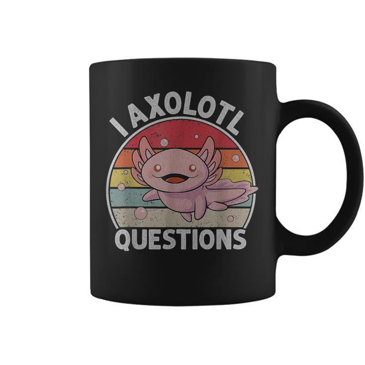 Retro I Axolotl Questions Cute Axolotl  Coffee Mug