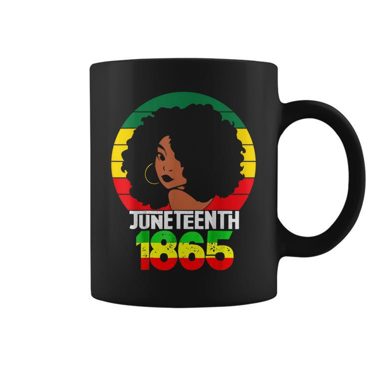 Retro Junenth Day 1865 Afro Melanin Black Women  Coffee Mug