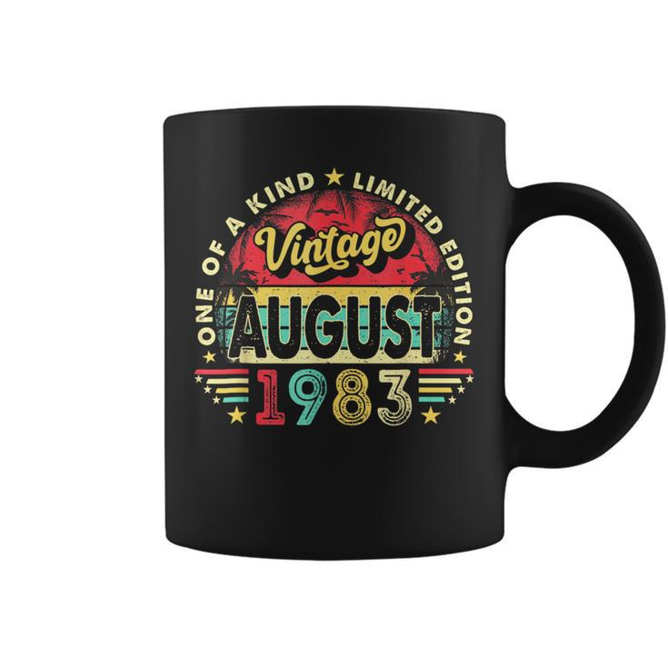 Retro Men 40 Year Old Gift Vintage August 1983 40Th Birthday 40Th Birthday Funny Gifts Coffee Mug