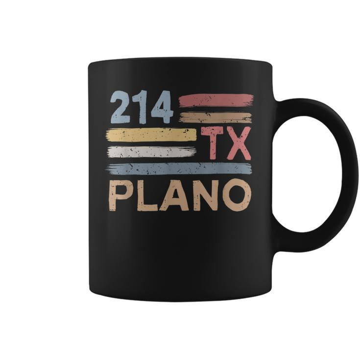 Retro Plano Area Code 214 Residents State Texas Coffee Mug