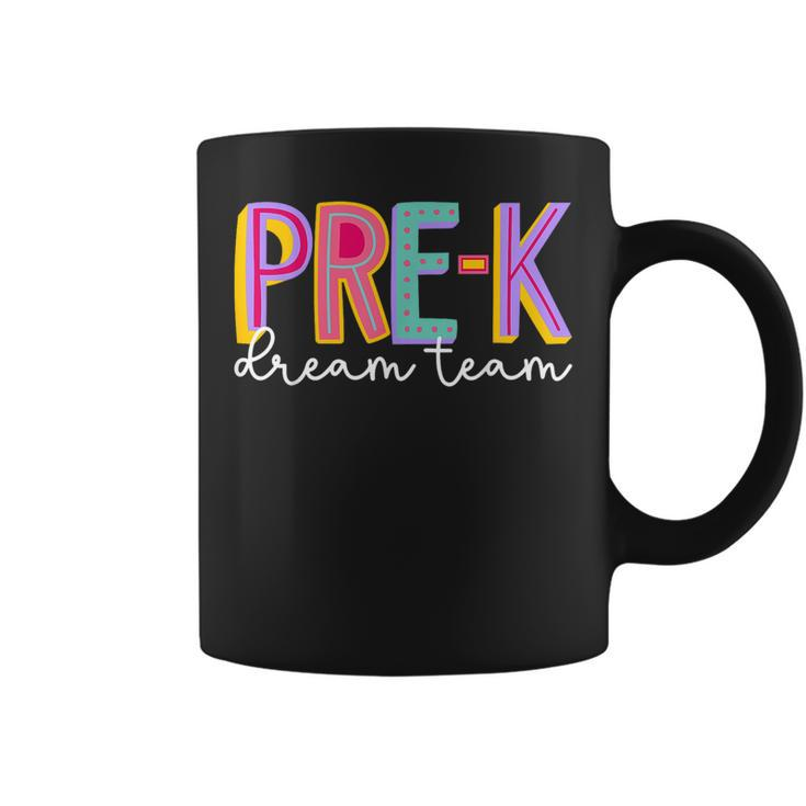 Retro Pre-K Dream Team Groovy Teacher Back To School Coffee Mug