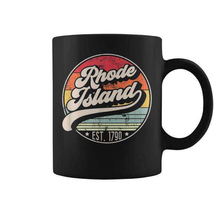 Retro Rhode Island Home State Ri Cool 70S Style Sunset  Coffee Mug