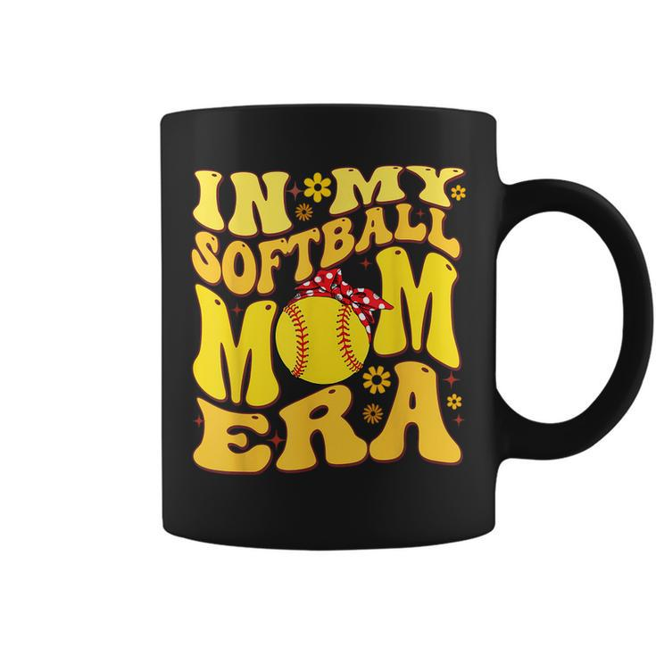 Retro In My Softball Mom Era Mama Boy Coffee Mug