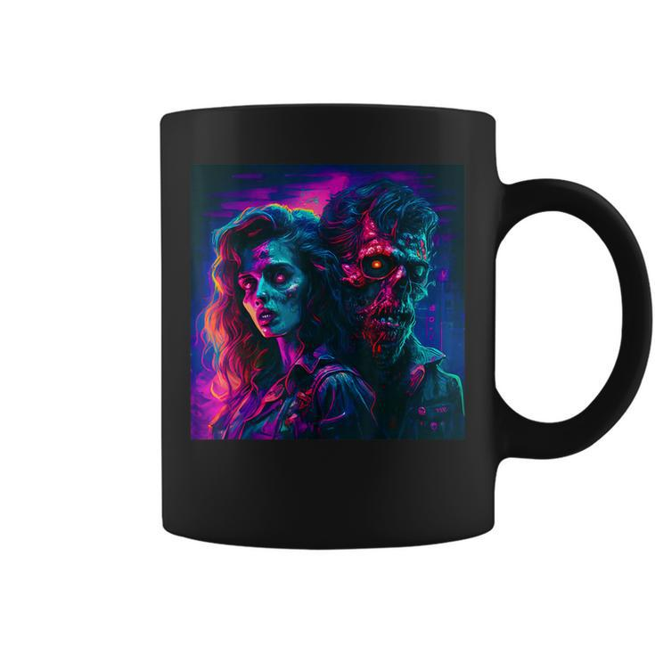 Retro Synthwave Zombie Horror 80S Vibe 80S Coffee Mug