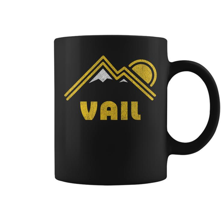 Retro Vail Colorado Co T Vintage Mountains Coffee Mug