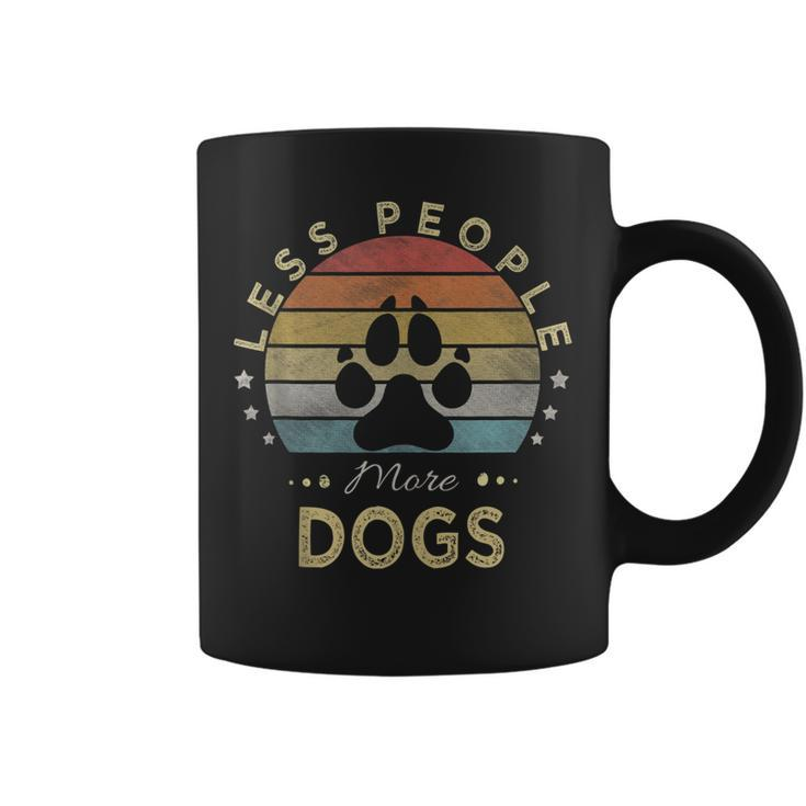 Retro Vintage Less People More Dogs  Gift For Women Coffee Mug