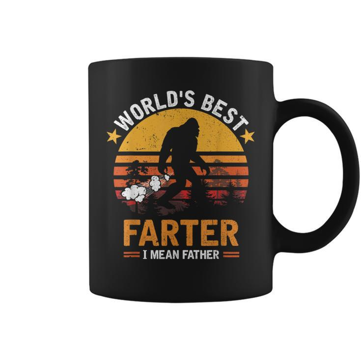 Retro Worlds Best Farter I Mean Father Bigfoot Fathers Day  Coffee Mug