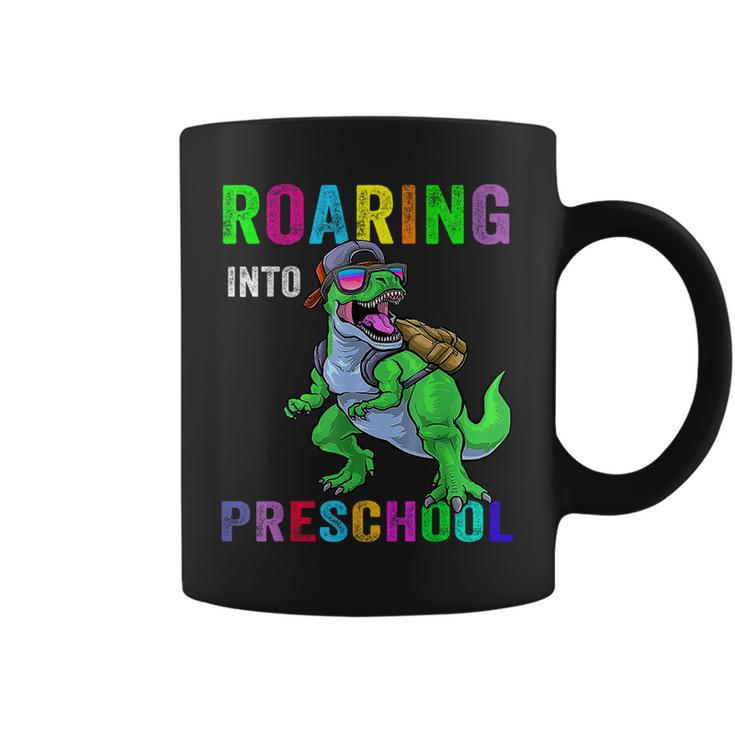 Roaring Into Preschool Dinosaur 1St Day Back To School Coffee Mug