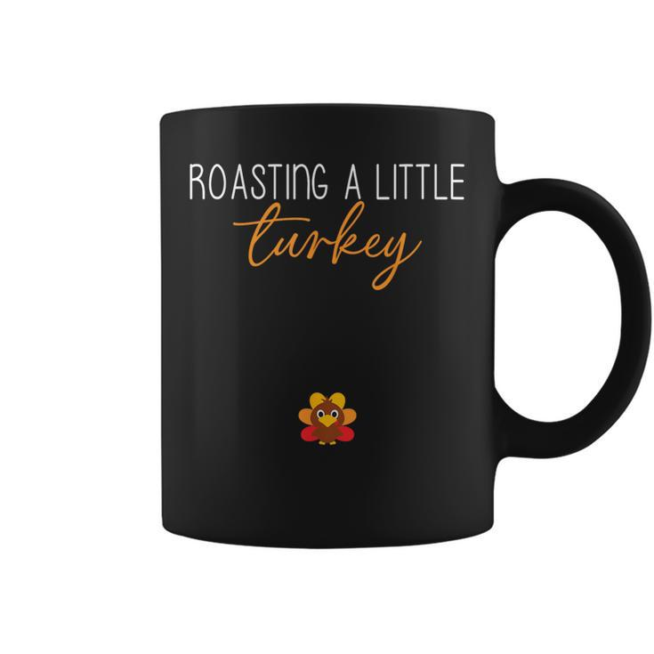 Roasting A Little Turkey Thanksgiving Pregnancy Announcement Coffee Mug