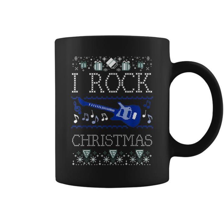 I Rock Guitar Ugly Christmas Sweaters Coffee Mug