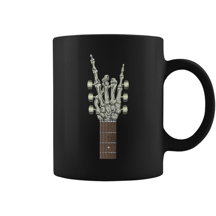 Rock On Skeleton Hand Guitar Rock & Roll Rock Band Coffee Mug