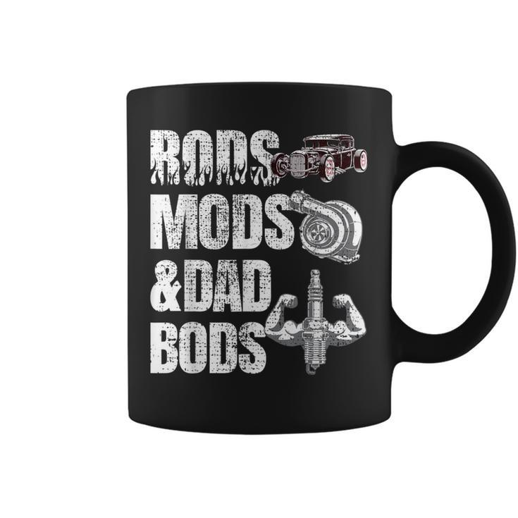 Rods Mods & Dad Bods Hot Rod Mechanic Fabricator Coffee Mug