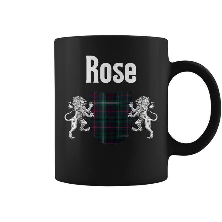 Rose Clan Scottish Name Coat Of Arms Tartan Coffee Mug