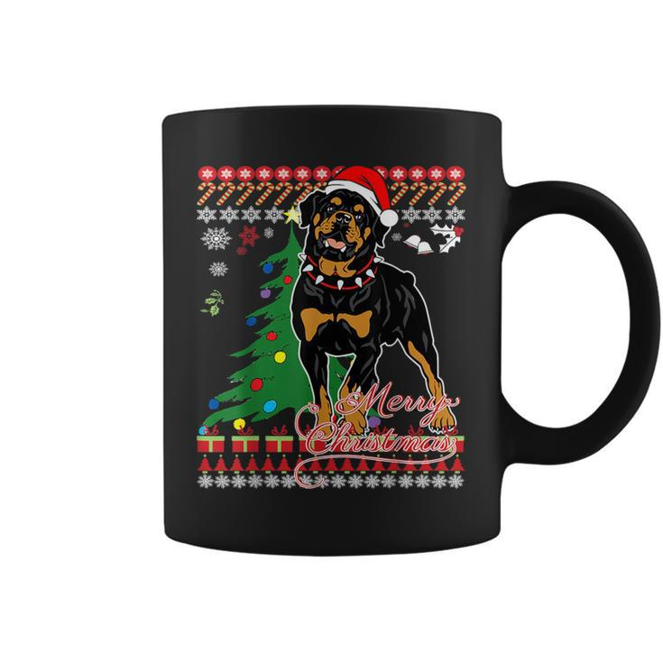 Rottweiler Ugly Christmas Sweater Coffee Mug