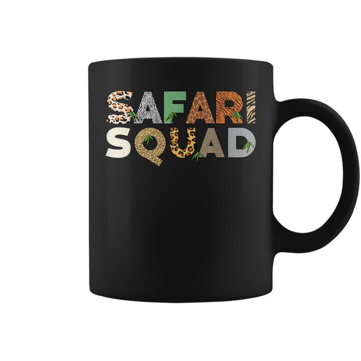 Safari Animal Pattern Print Family Safari Squad Coffee Mug