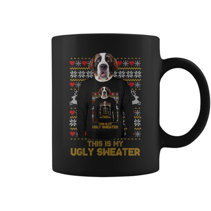 Saint St Bernard Mom Dad Dog Ugly Christmas Sweater Coffee Mug