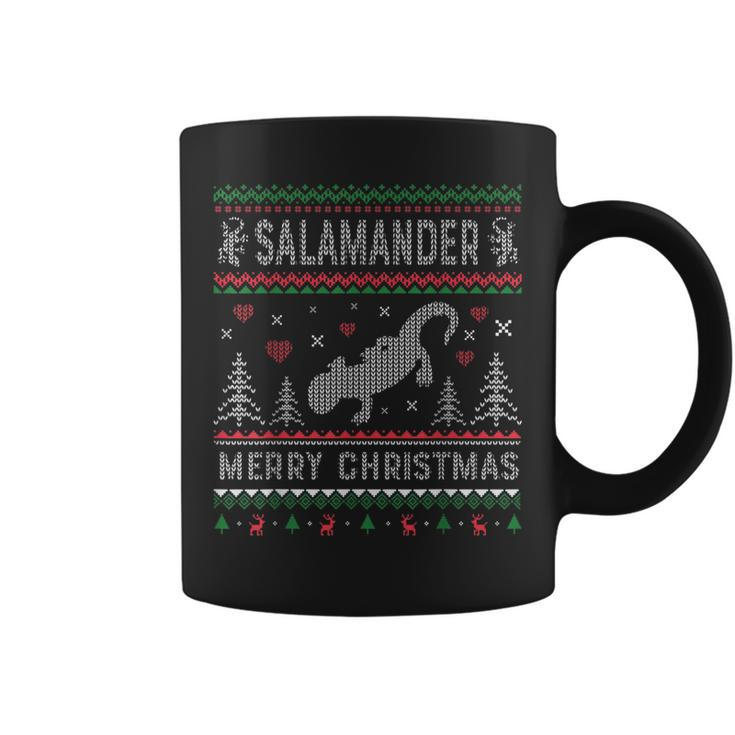 Salamander Ugly Christmas Sweater Style Coffee Mug