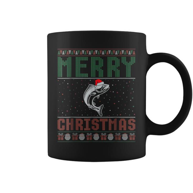 Salmon Ugly Christmas Sweater Family Matching Coffee Mug