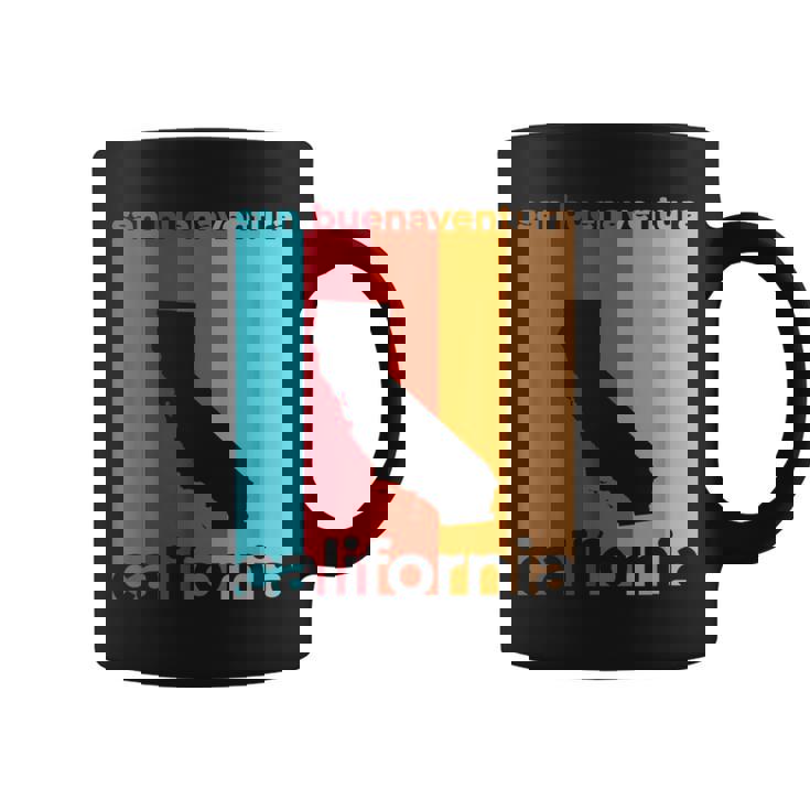 San Buenaventura Ca Souvenirs Retro California Coffee Mug