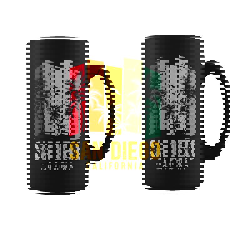 San Diego California Retro Surf Beach Lover Men Women  Coffee Mug