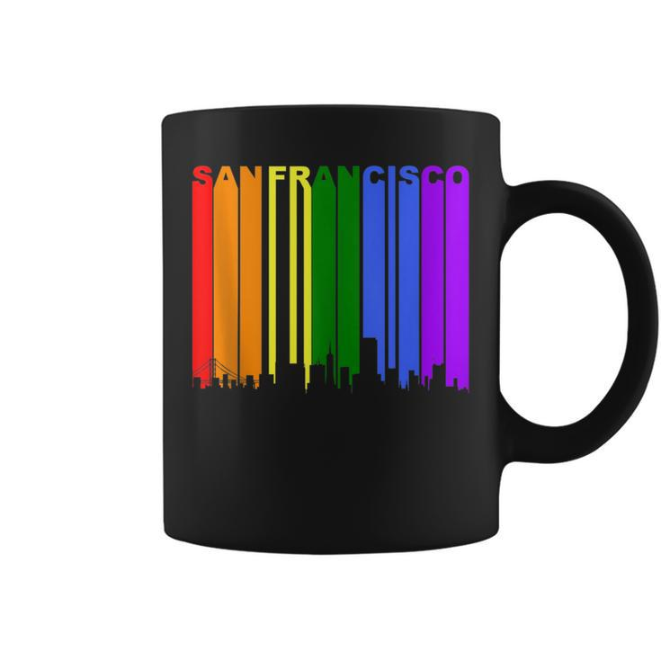 San Francisco California Lgbtq Gay Pride Rainbow Skyline  Coffee Mug