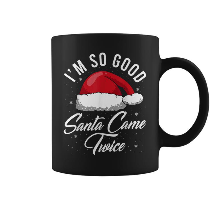 Santa Came Twice  - Funny Christmas Pun  Coffee Mug