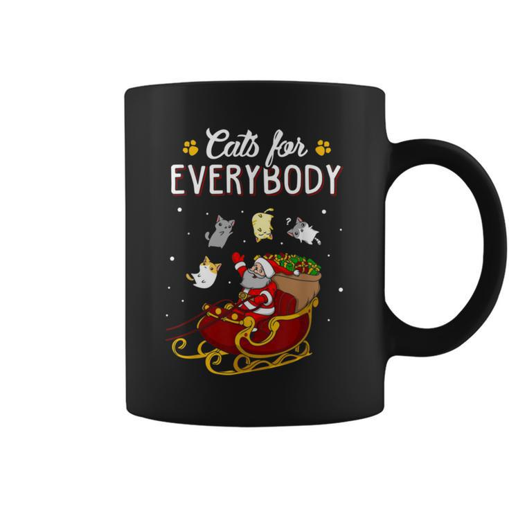 Santa Cats For Everybody Ugly Christmas Sweater Cat Lover Coffee Mug